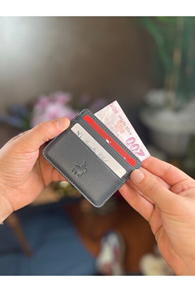 LORİS POLO Haikiki Unisex Leather Slim Card Holder