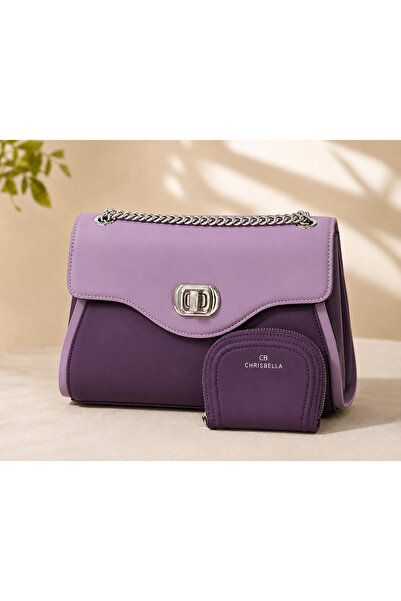 Chrisbella Genuine Leather Women's Shoulder Bag 28×19×10 cm | Matching Wallet...