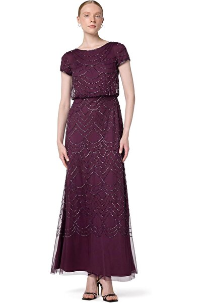 Adrianna Papell Women's Beaded Blouson Dress for Special Occasions