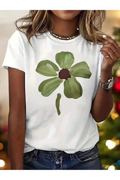 212Wear تي شيرت نسائي عصري بطباعة حروف أنمي، بتصميم بسيط وملمس مريح، مناسب لل...