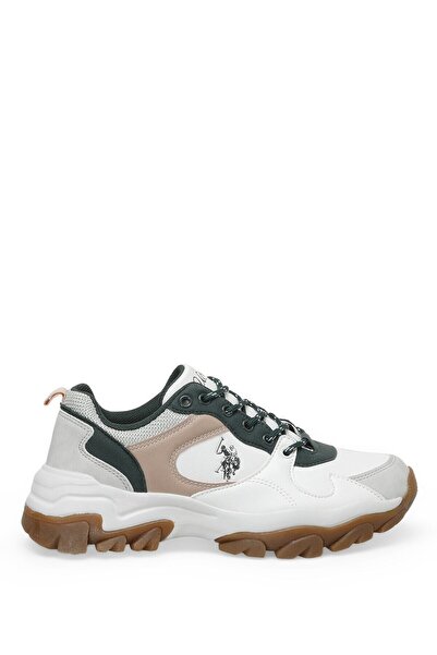 U.S. Polo Assn. Kadın Sneaker Beyaz Yeşil Ayakkabı