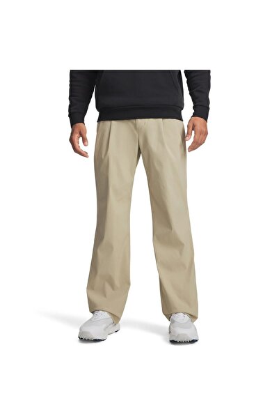Under Armour Beige Golf Drive Pleated Men's Trousers