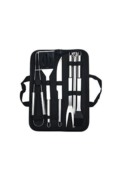 Rao Top Bottom Set of 9 BBQ Utensils, RAO, Stainless Steel, Oxford Bag, Silver