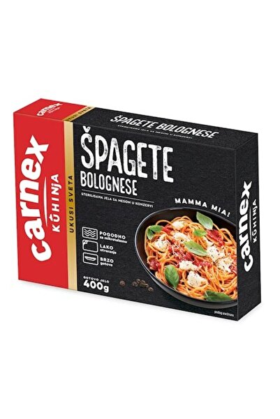 carnex Spaghetti Bolognese 400g – Paste cu sos boloanez, Mâncare gata prepara...