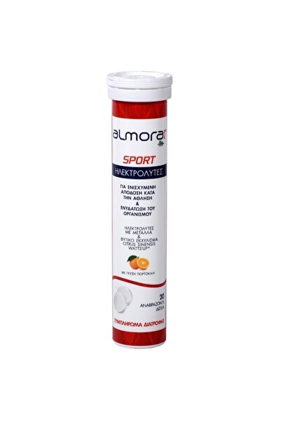 Elpen ALMORA Plus Sport 20 Ηλεκτρολύτες με Γεύση Πορτοκάλι, 20 Eff.tabs