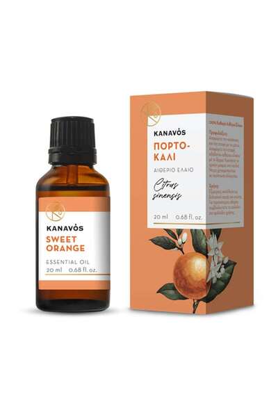 Kanavos Essential Oil Sweet Orange Αιθέριο Έλαιο Πορτοκάλι, 20ml