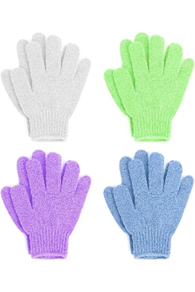 Arabest 4 Pcs Exfoliating Gloves Body Scrub Bath Gloves, Double Sided Exfolia...