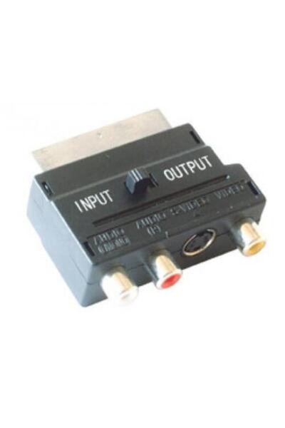Home Adaptor de conectare audio-video, mufă SCART la RCA, S-VHS, comutator in...