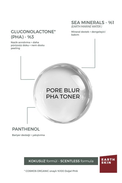 Camu Peeling Effect Pore Refining Sensitive Skin Friendly Pha Facial Toner |   Pore Blur Pha Toner 110 ml