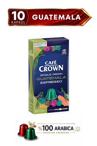 Cafe Crown Single Origin Guatemala Kapsül Kahve 10 adet * 5,2gr ( Nespresso U...