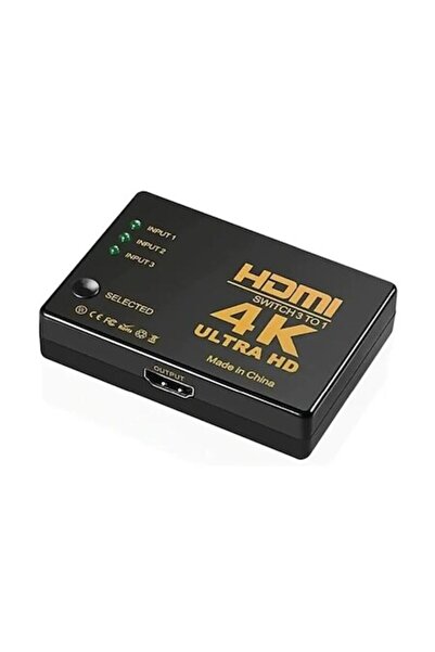 HOZRO Comutator HDMI, 3 intrări și 1 ieșire, cu telecomandă