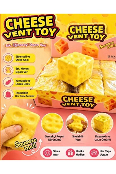 tmtoysandmore Peynir Squishy Cheese Sukuşi Peynir Sıkma Oyuncağı Stres Azaltm...
