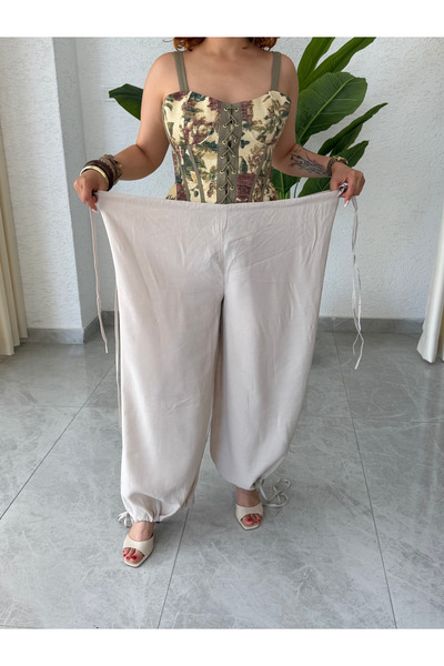 Bak'ap Premium Trend Ayarlanabilir Bel Çok Fonksiyonlu Yazlık Modal Pantolon