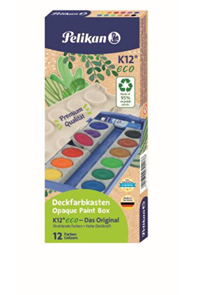 Herlitz Acuarele K12 din materiale reciclate, set 12 culori + alb de zinc