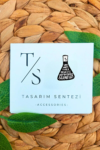 Tasarım Sentezi Rozet Metal Broş Scientist Bilim Insani Kimya Molekuler Biyol...