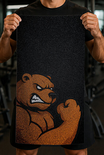 Charmbi Prosop de sală Mountain Bear 45x90 |   Prosop imprimat din bumbac pen...