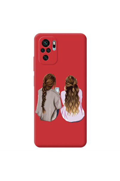 Other Xiaomi Redmi Note 10S Friends Red Colored Silicone TPU Θήκη