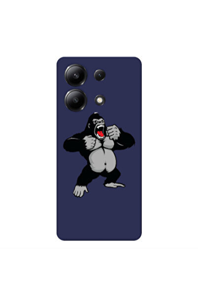 Other Xiaomi Redmi Note 13 4G Angry Gorilla2 Dark blue Colored Silicone TPU Θήκη