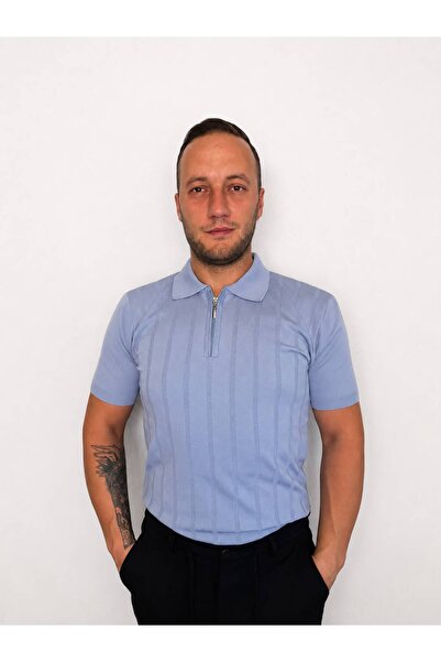 Erkek Premium Triko Polo Yaka Kısa Kollu T-Shirt