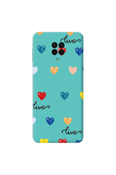 Other Xiaomi Redmi Note 9 Pro Heart Lives Turquoise Colored Silicone TPU Θήκη