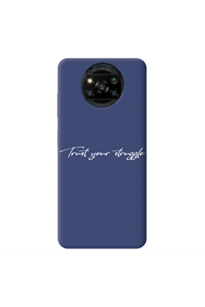 Other Xiaomi Poco X3 /X3 Pro Trust your struggle Dark blue Colored Silicone T...