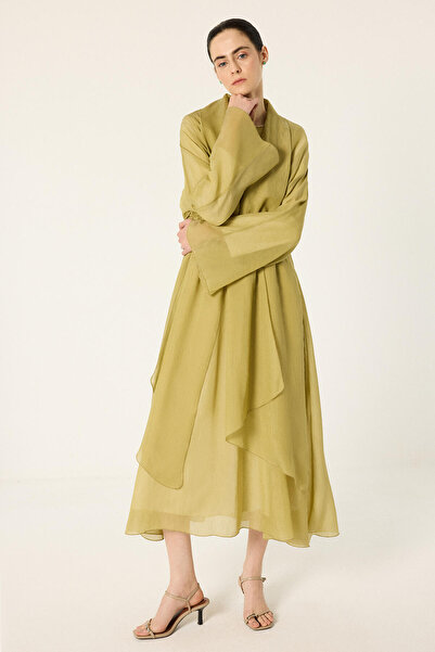 Touché Privé Asymmetric Cut-Out Belted Dress