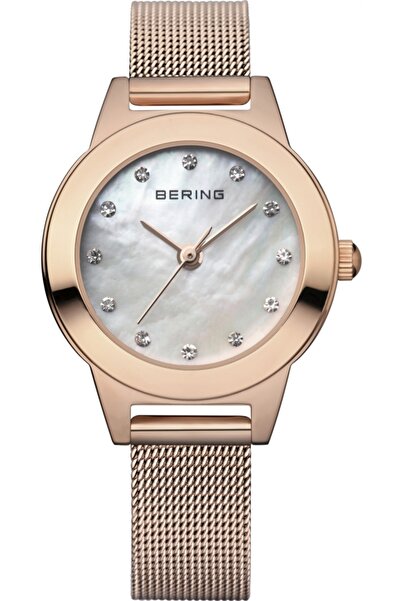 Bering ceas de damă 11125-366, aur roz — la modă, clasic, stil bijuterie