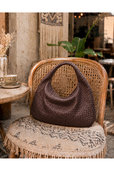 Yeeys Hely Knitted Pattern Women's Large Size Hand, Arm and Shoulder Bag