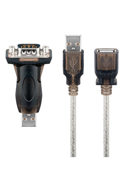 goobay αντάπτορας/καλώδιο USB σε RS-232 93128, 1 Mbit/s, 1.5m, διάφανο