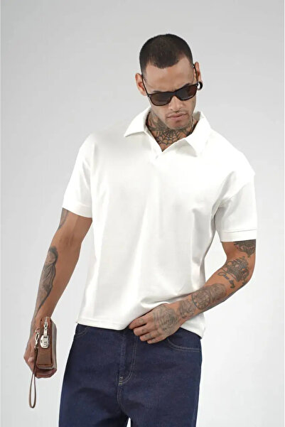 king brich Ανδρική Jakar Polo μπλούζα λευκή σε regular fit γραμμή, από 100% β...