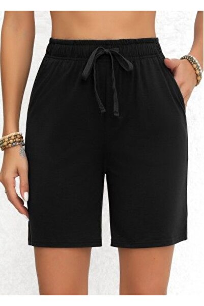 classy moda شورتات وبرمودات صيفية سوداء كبيرة الحجم