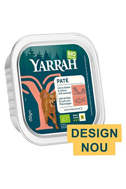 Yarrah Био мокра храна за кучета, парченца пиле и сьомга, 150гр