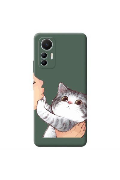 Other Xiaomi Mi 12 Lite No Kiss Dark Green Colored Silicone TPU Θήκη
