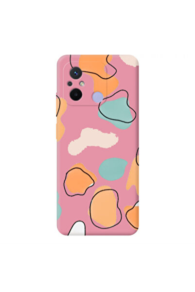 Other Xiaomi Redmi 12C Colorful spots Pink Colored Silicone TPU Θήκη