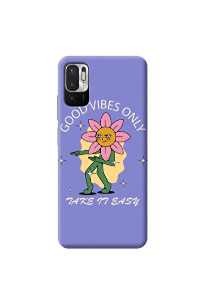 Other Xiaomi Redmi Note 10 Pro 5G Good Vibes Only Purple Colored Silicone TPU...