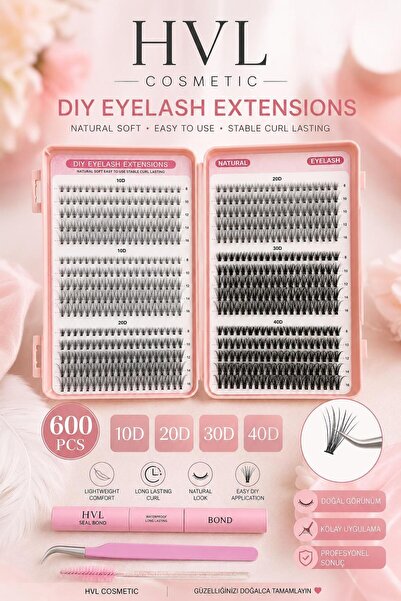 HVL COSMETIC Takma Kirpik Seti
