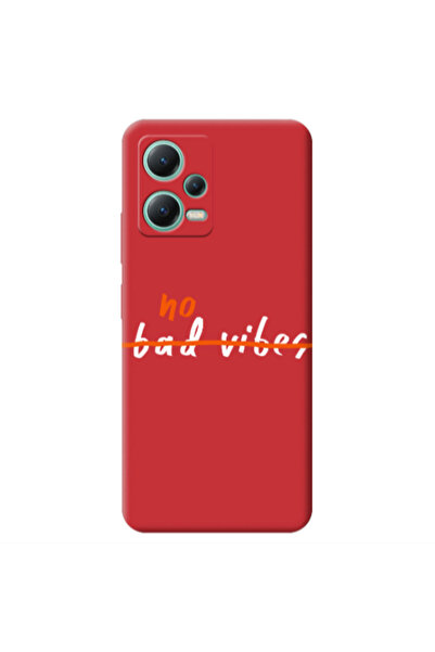 Other Xiaomi Redmi Note 12 Pro 5G No bad vibes 2 Red Colored Silicone TPU Θήκη