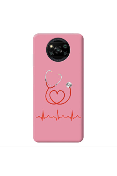 Other Xiaomi Poco X3 /X3 Pro Stethoscope Pink Colored Silicone TPU Θήκη