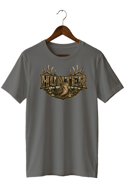WİDİ Special Design Camouflage Hunter Skull Printed Men's T-Shirt