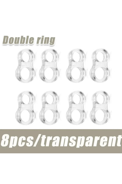 Choice1 8pc-Double ring Door Stop Doorstop Baby Safety Supplies Transparent S...