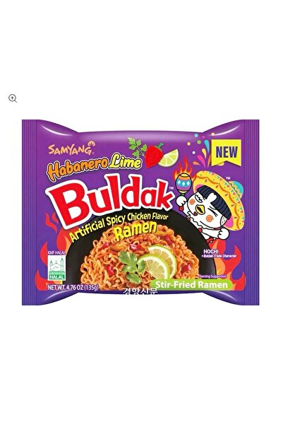 SAMYANG Habanero Lıme Buldak Hot Chıcken Flavor Ramen Noodle helal 135 Gr