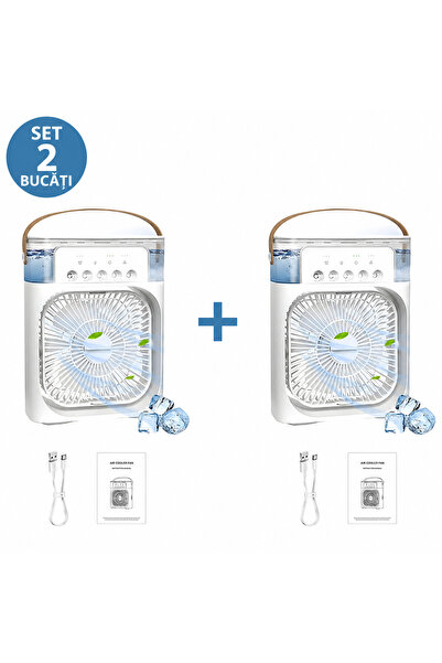 UTILIO ®   Răcitor de aer portabil 3-în-1, Mini ventilator USB, Umidificator ...