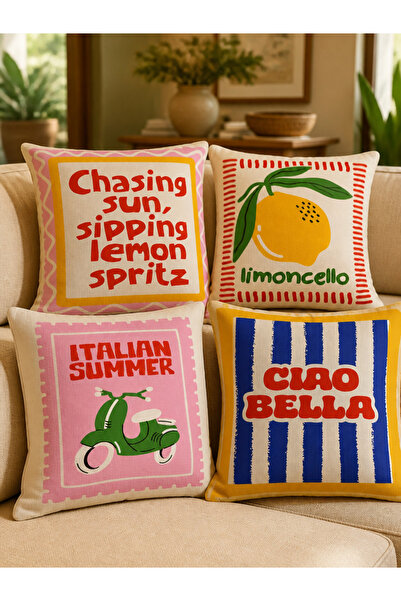 LadiesHome Colorful Modern Patterned Throw Pillow Covers Energetic Stylish Li...