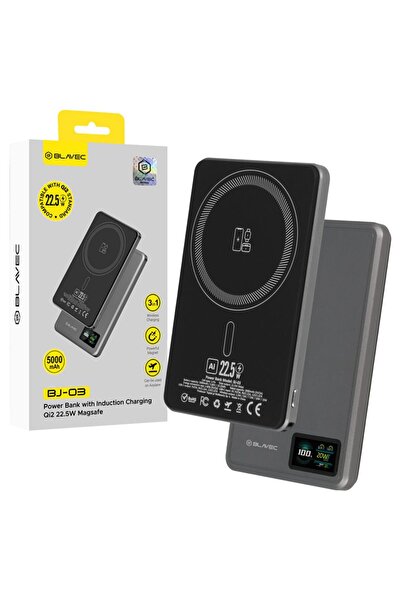 Blavec BJ-03 Υπέρλεπτο Power Bank 7.8mm 5000mAh Type C 22.5W Magsafe 3 σε 1 (...