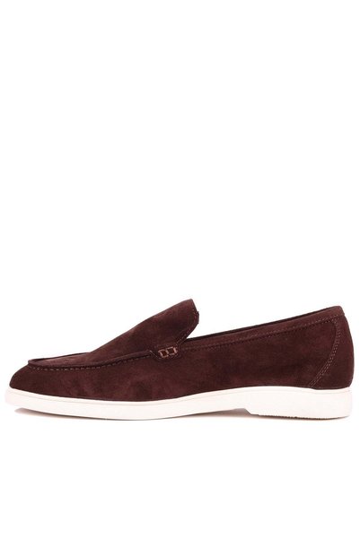 Shoetyle - Genuine Suede Leather Brown Men's Loafer - 115-K664