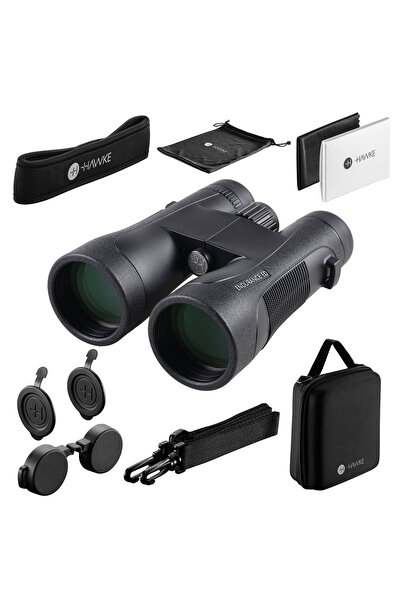 Hawke Kit binoclu, HAWKE, Cu accesorii, 12x50, Negru
