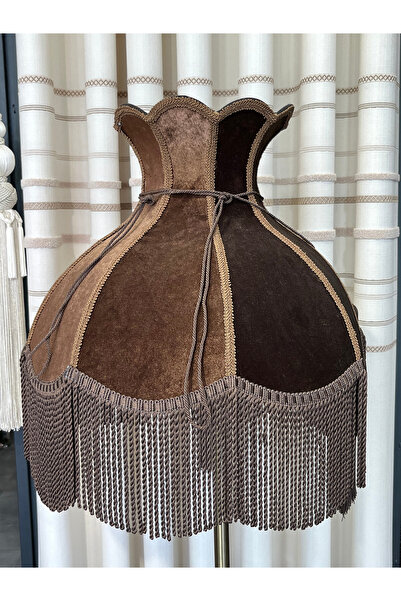 sude home textile Lüks Lambader - Kahve Kadife
