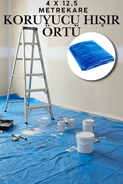 KAYRA LEATHER CRAFT 4x12 Metre 50m² Pratik Hışır Branda Örtü; Ev Ofis Boya Ba...