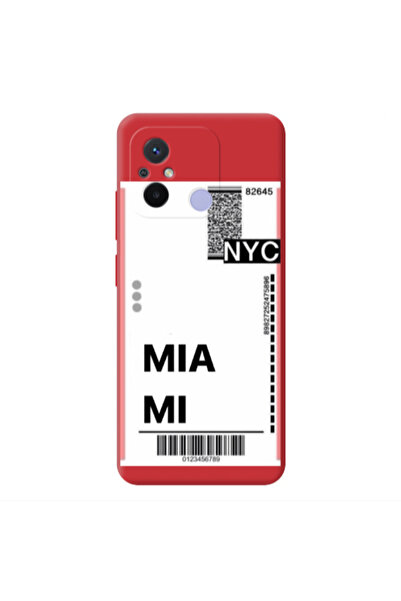 Other Xiaomi Redmi 12C Miami NYC Red Colored Silicone TPU Θήκη