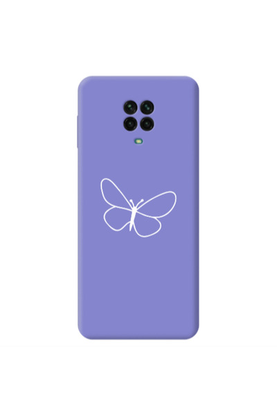 Other Xiaomi Redmi Note 9 Pro butterfly Purple Colored Silicone TPU Θήκη